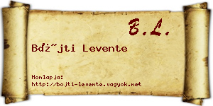 Bőjti Levente névjegykártya