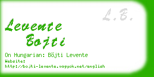 levente bojti business card