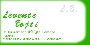 levente bojti business card